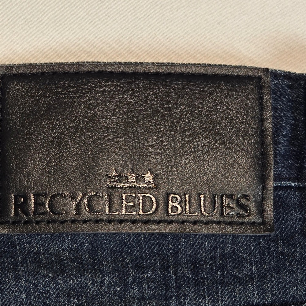 Recycled Blues Mens Slim Fit Dark Wash Stretch Denim Jeans 34x30 Blue RN120382 - Picture 8 of 16